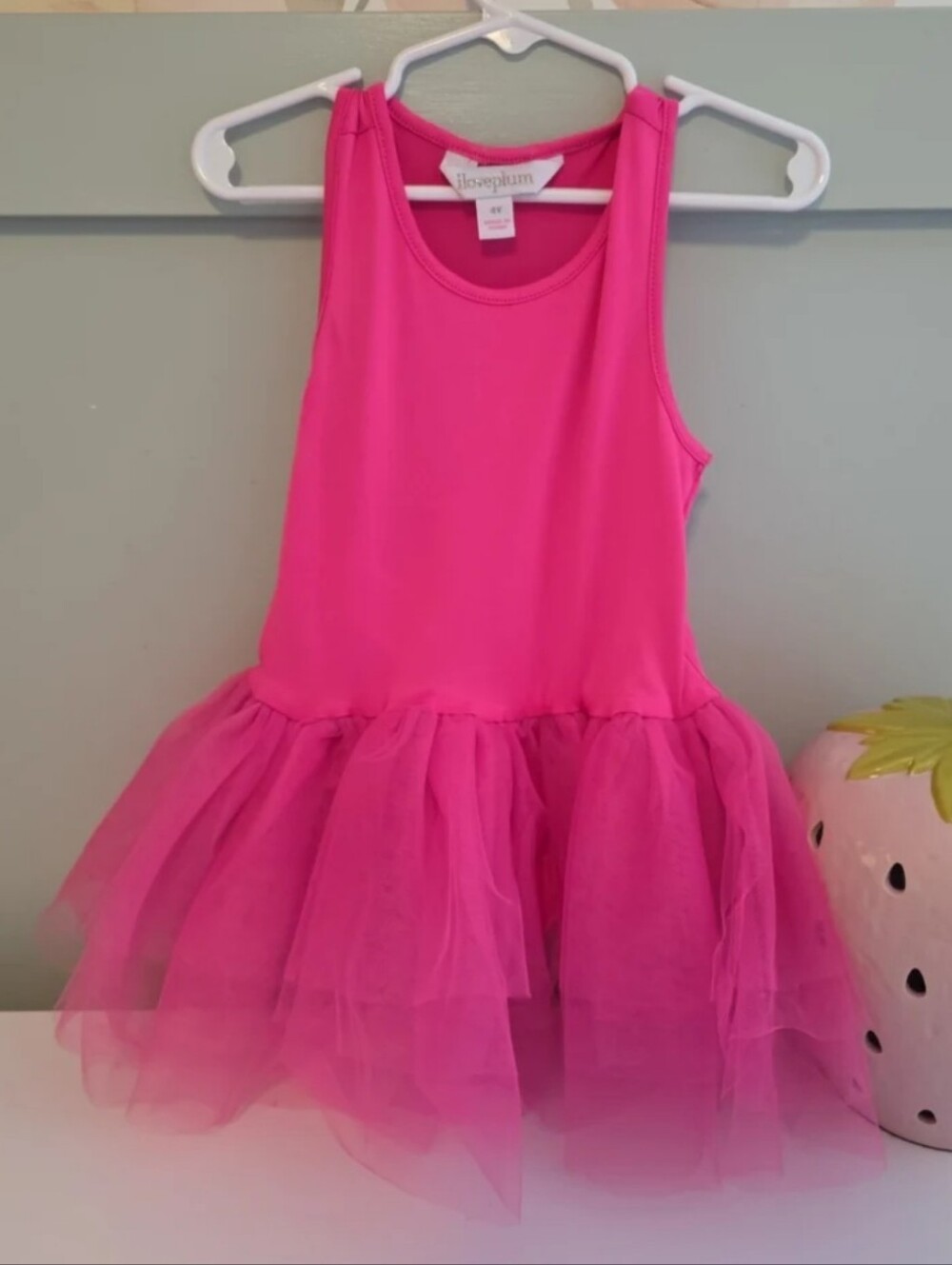 Iloveplum Size 4y Or 4t Hot Pink Tutu Tulle Dance Leotard Dance 4y